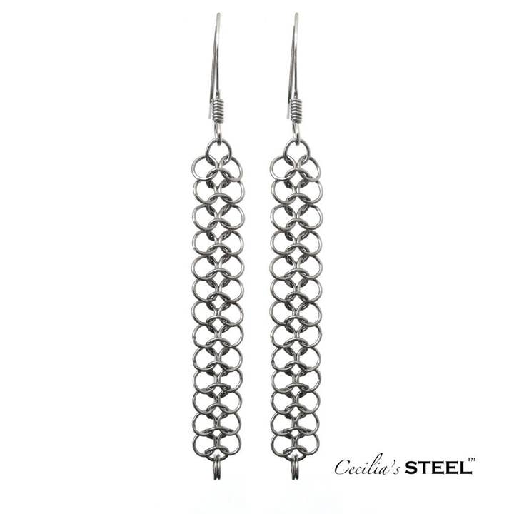 Cecilia's Steel - Wholesale Dangle Earrings - Elegance Earrings - Narrow3