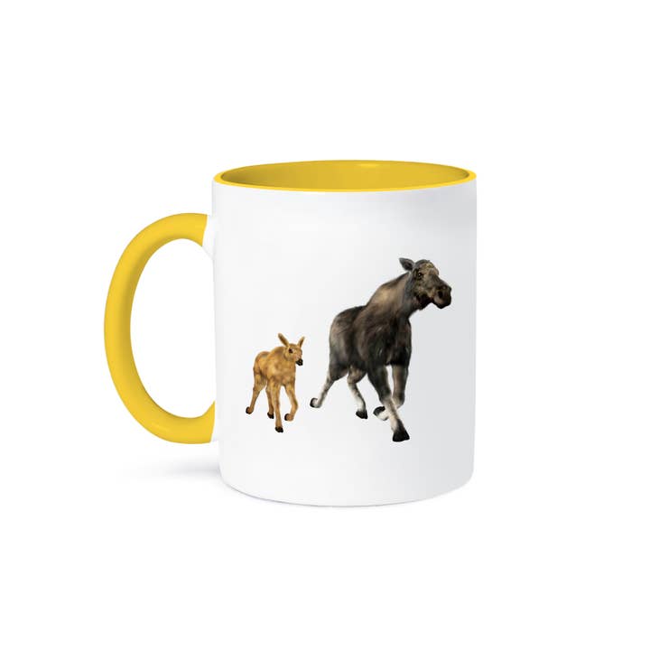 3dRose - Wholesale Coffee Mug - 3dRose, A Moose Mother and Small Child, Mug