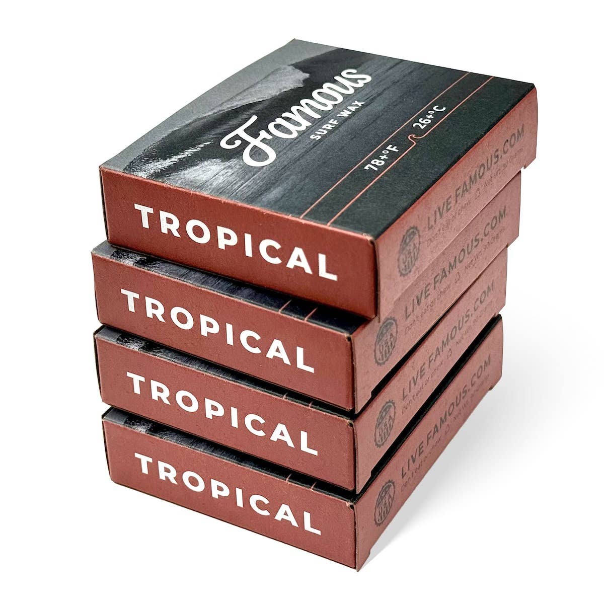 Famous Surf Supply - Wholesale Sporting Accessories - 72-Bar Case of Tropical Wax0