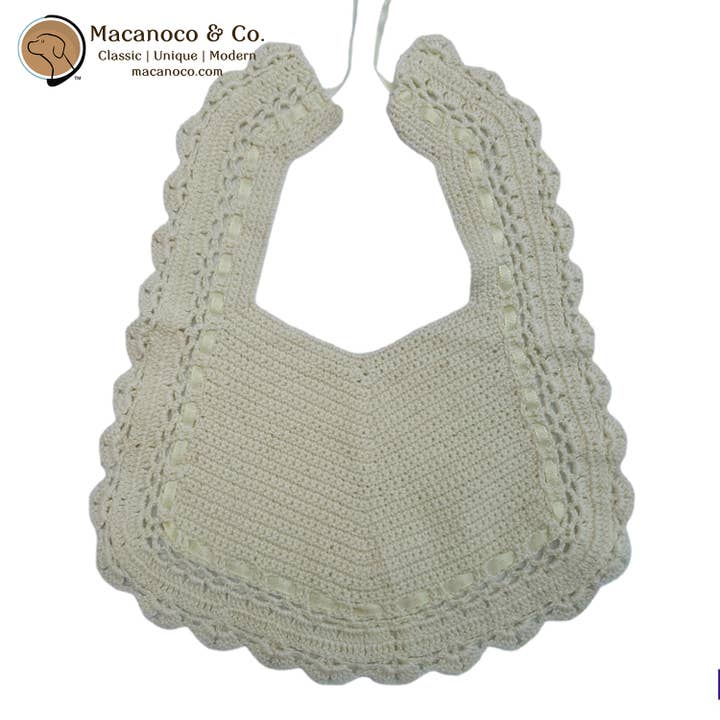 Couture virkad haklapp - gul rund kant för wholesale av Macanoco and Co.