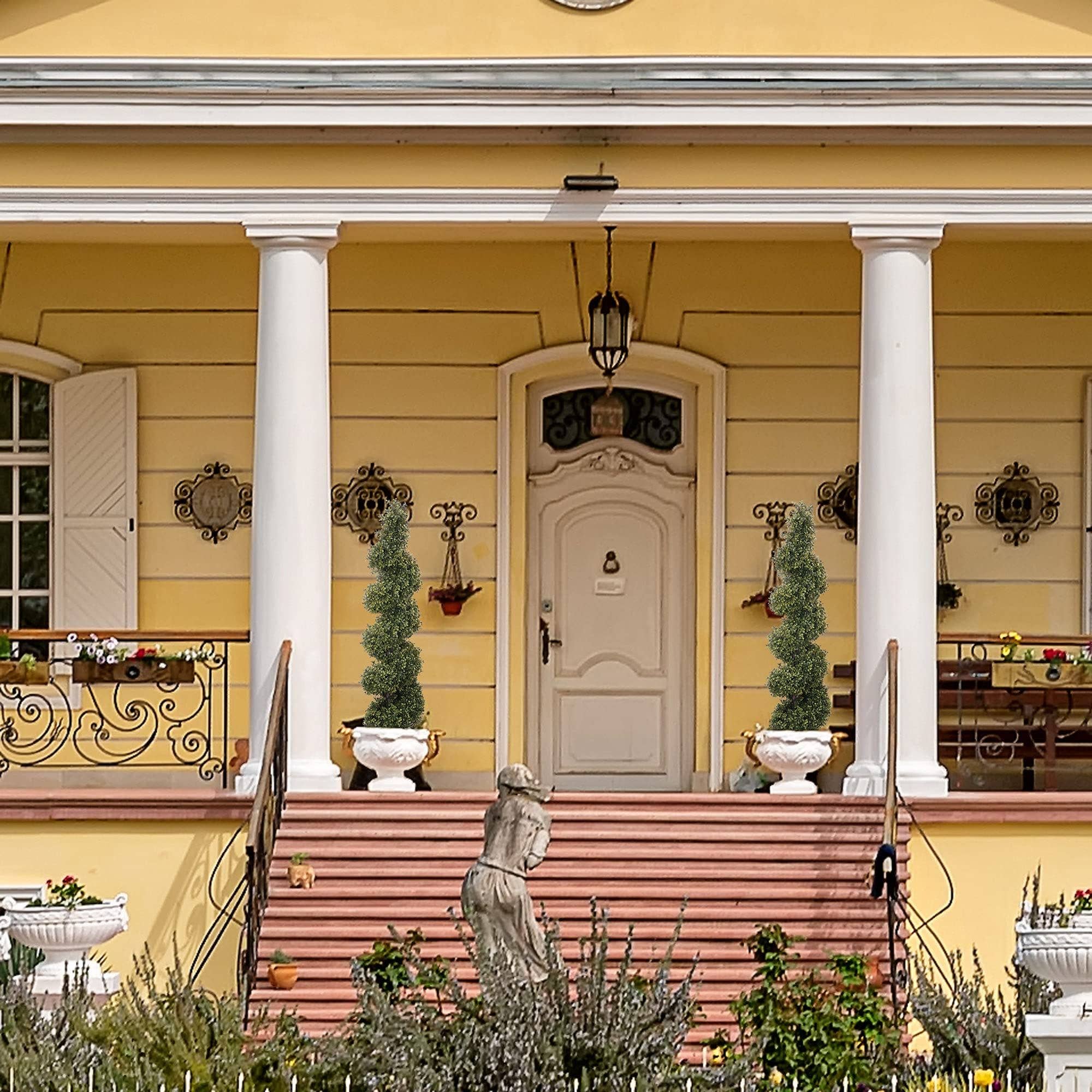 Larksilk - Wholesale Artificial Plant - Boxwood Spiral Topiary Uv Indoor Outdoor 4' Faux3