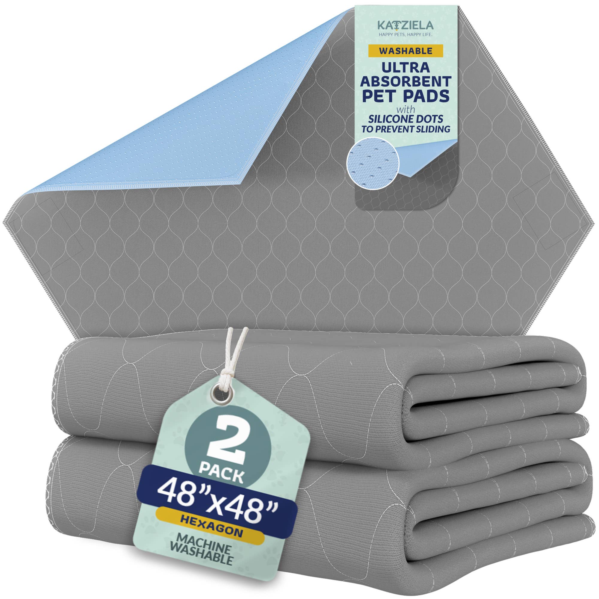 Katziela – wholesale Pet cleaning supplies – Katziela Quick-Drying Washable Pee Pads for Dogs Waterproof 12