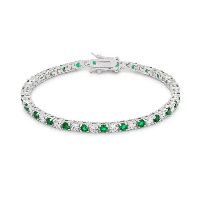 Bracelet de tennis Evergreen pour la vente par JewelScent
