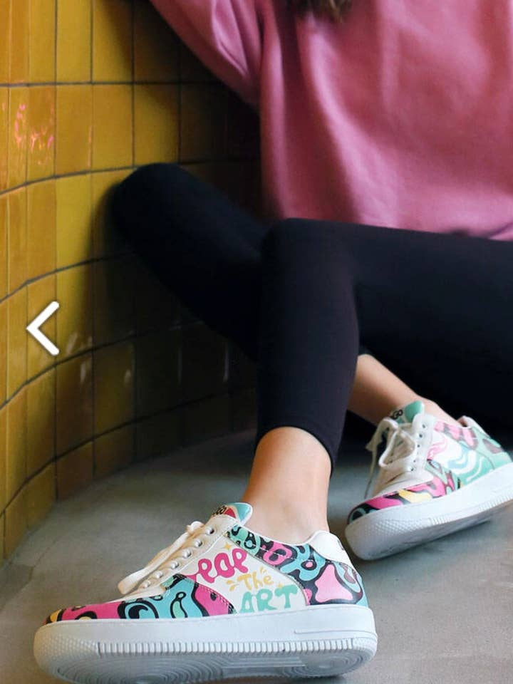 Pop the Art | Dice Sneakers Women's Shoes for wholesale by The Painted Shoe & Bag