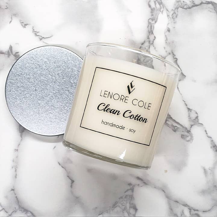 Bougie de soja de luxe en coton pour la vente par Lenore Cole