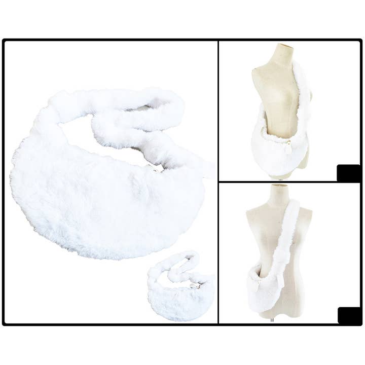 Sensibling Corp. - Wholesale Crossbody Bag - Women's - Faux Fur Fuzzy Plush Crossbody Bag9