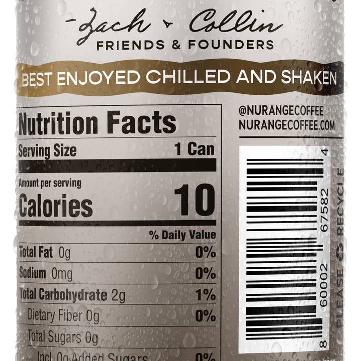NuRange Cold Brew Coffee - Wholesale Iced Coffee/Cold Brew - NuRange Coffee - Black Cold Brew - (Case Of 12)