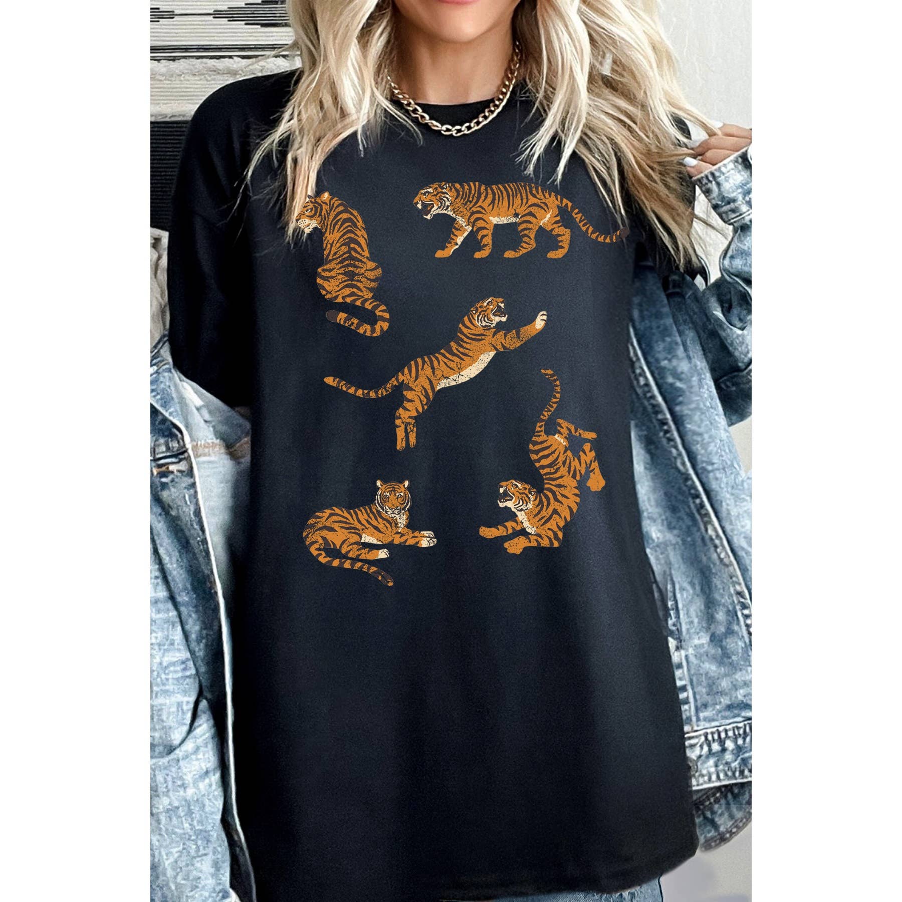 Amused by Blue - Wholesale Screen Printed T-Shirt - Women's - 5 TIGERS1