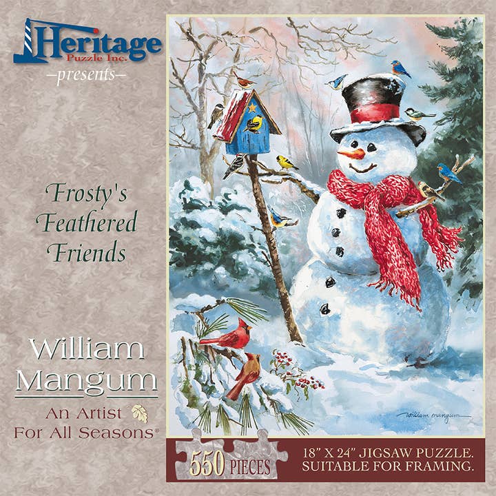 Heritage Puzzle - Wholesale Puzzle - Adult - Frosty's Feathered Friends 550 Piece Puzzle1