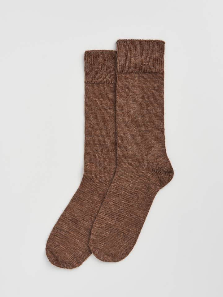 Calcetines de alpaca color marrón melaza para venta al por mayor de Pairs Socks