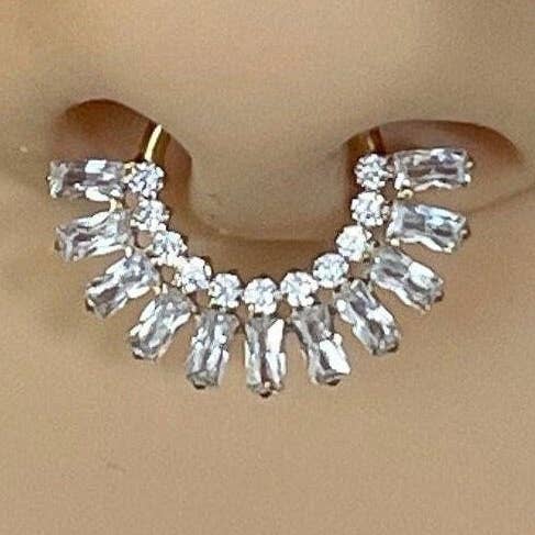 Titanium Gold Sunburst Septum Piercing (16G | 8mm or 10mm | Implant-Grade Titanium | Silver or Gold) for wholesale by Elara Body Jewelry