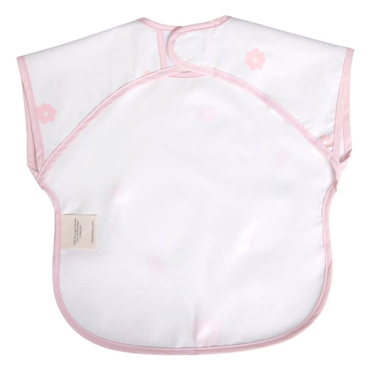 Ali+Oli - Wholesale Baby Bib - Baby - Smock Bib for Baby & Toddler Short Sleeve (Pink Flowers)2