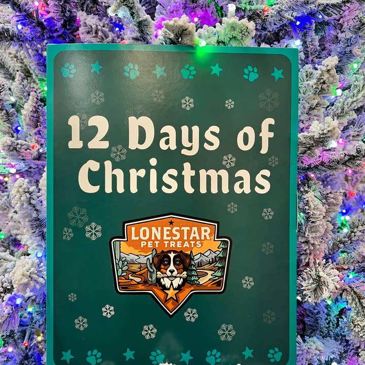 12 Days of Christmas Advent Calendar for wholesale by Lonestar Dog Treats