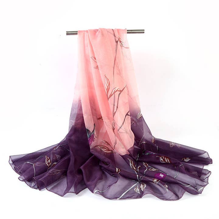 SALINA TRADING INC – wholesale Scarf – Women's – Spring Summer Flower Printed Chiffon Women Scarf7