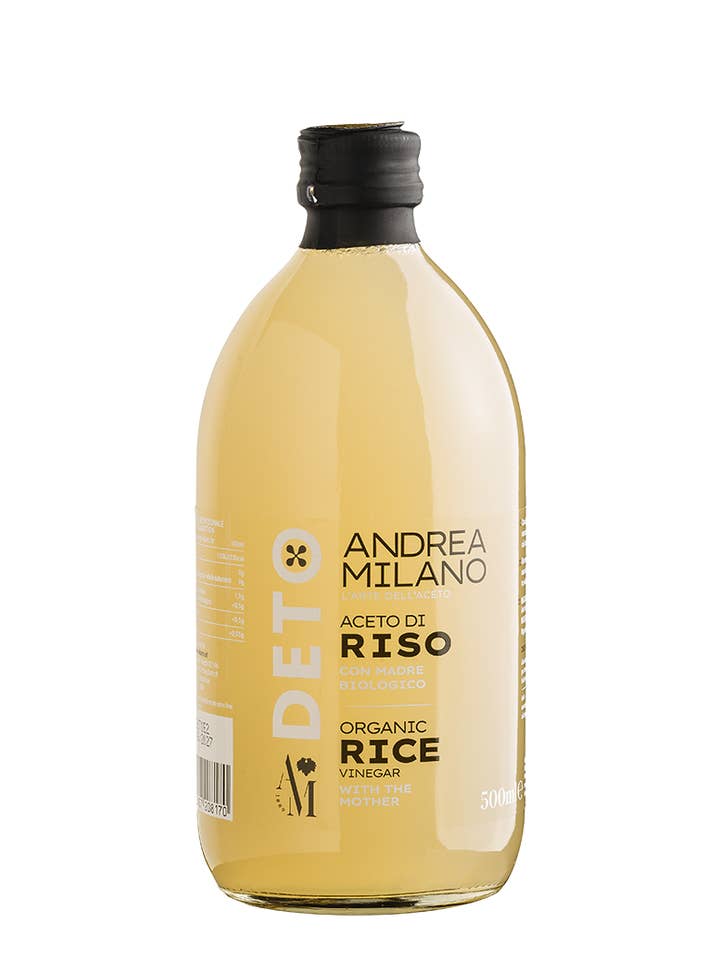 Organic Rice Vinegar Unfiltered with the mother 500 ml for wholesale by Andrea Milano