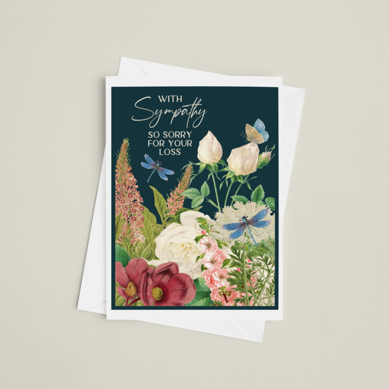 Cheerful Whimsies - Wholesale Sympathy Card - Sympathy Card. With Sympathy So Sorry For Your Loss.3
