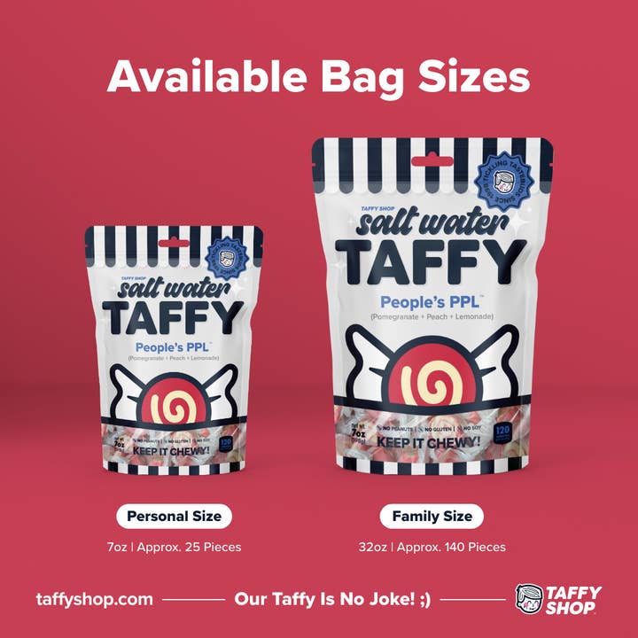 Taffy Shop - Wholesale Taffy - People's PPL™ Taffy (Pomegranate+Peach+Lemonade)7