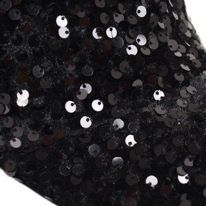 AK Brand - Wholesale Ponytail Cap - Women's - Women's Sparkly Sequin Baseball Cap Messy Low Bun Ponycap