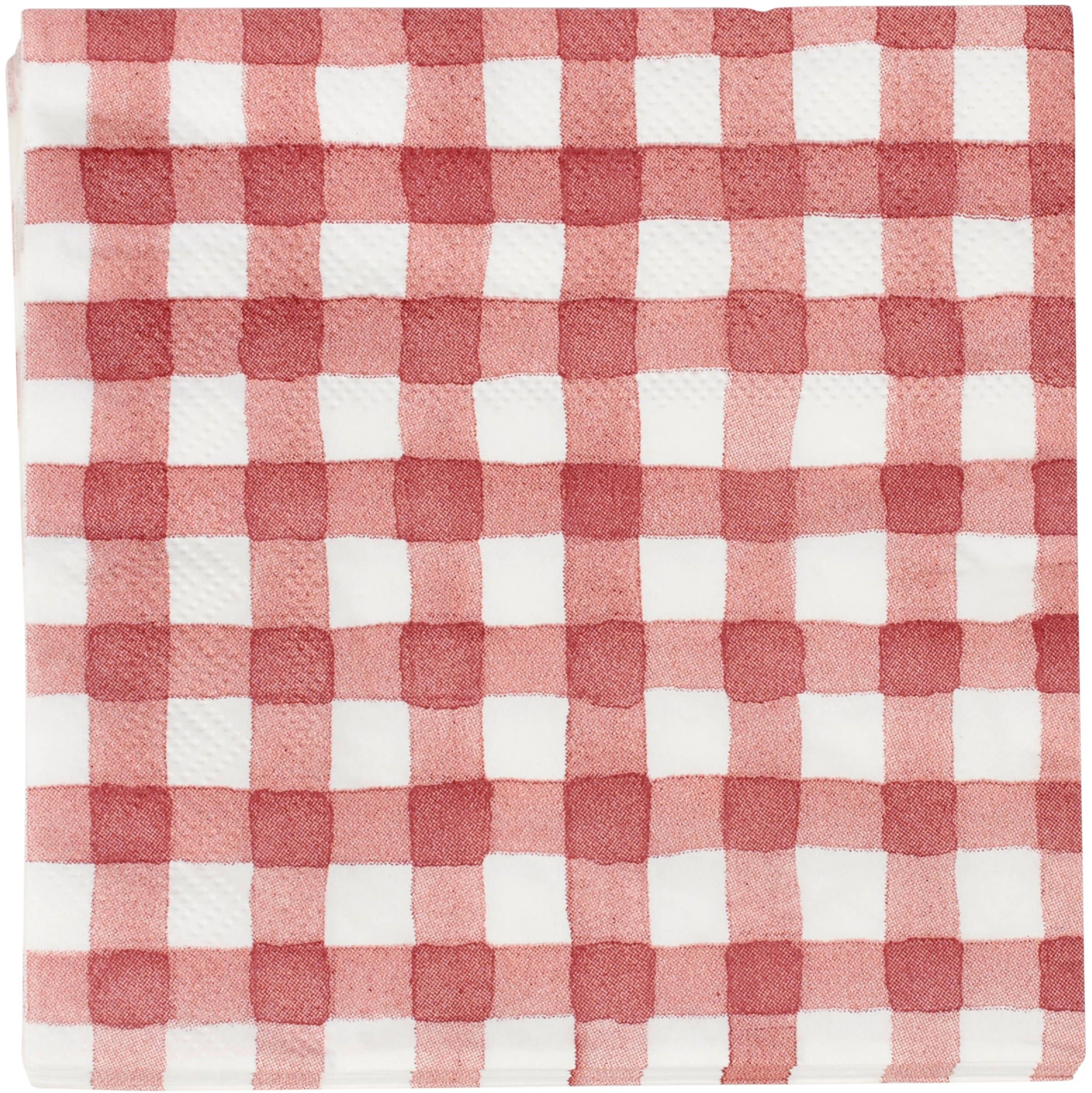 Primitives by Kathy - Wholesale Dinner & Cloth Napkin - Red Gingham Beverage Napkin2