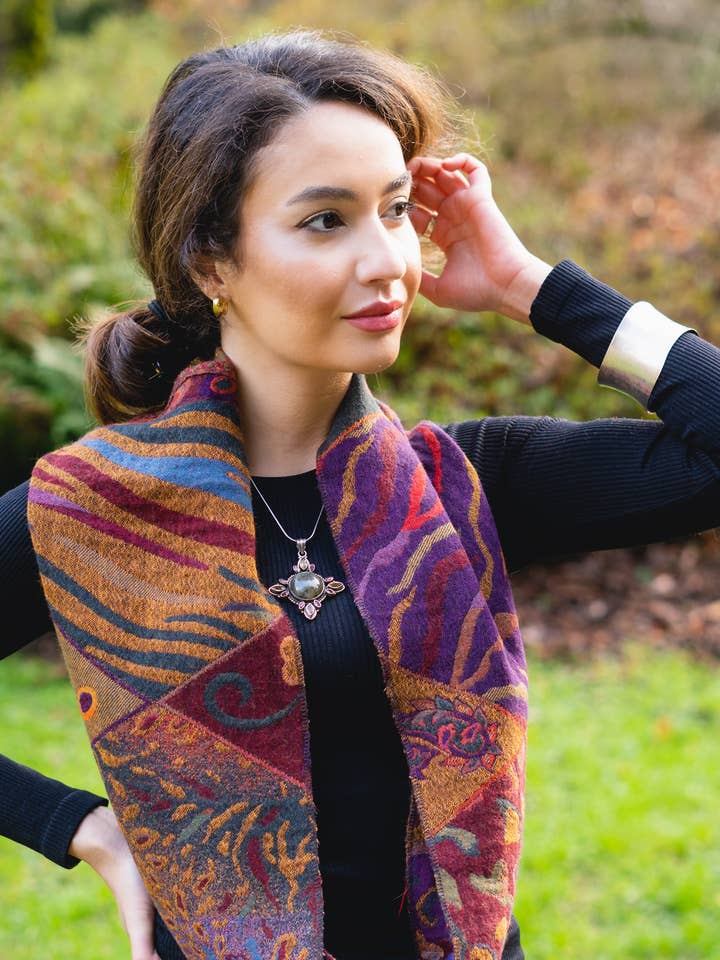 508/Neck scarf~ Plum Color for wholesale by In Style Scarves