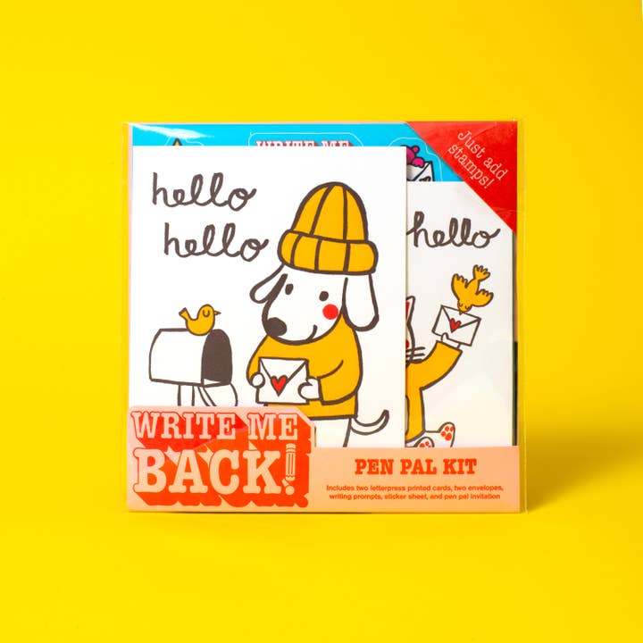 BFF Dog & Cat Letter Writing Write Me Back Pen Pal Kit for wholesale by Egg Press Manufacturing