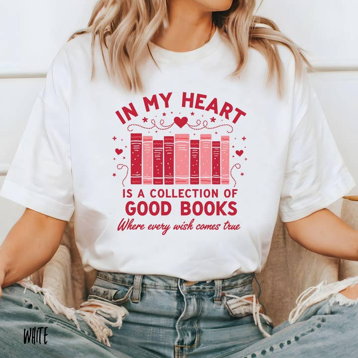 Maglietta Amante dei Libri di San Valentino Comfort Colors, Insegnante di Lettura per la vendita all'ingrosso da parte di Glaime