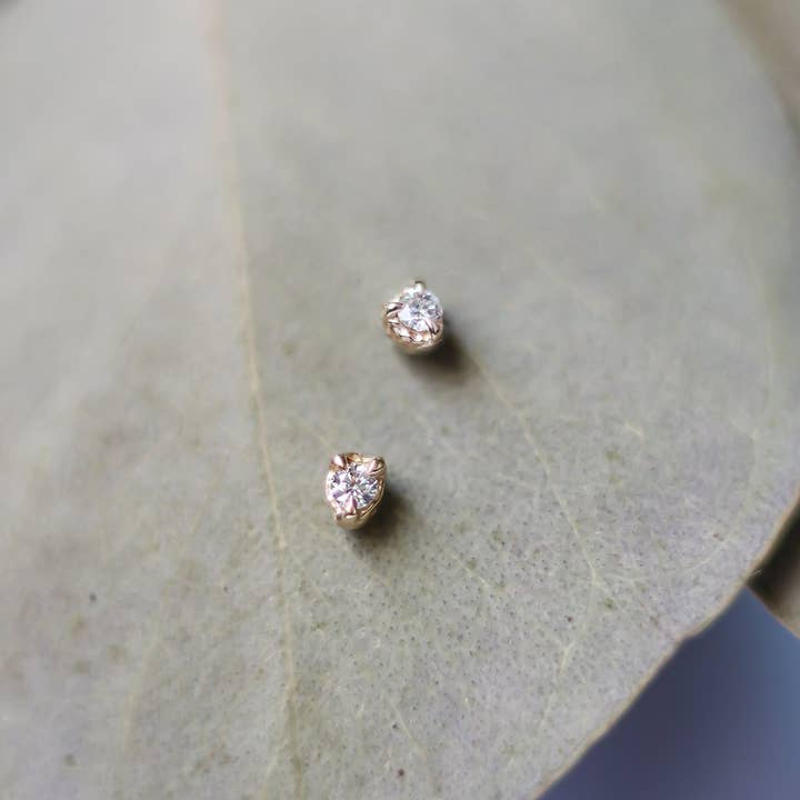 Lacee Alexandra Jewelry - Wholesale Stud/post earrings - Solid Gold Diamond Earrings2