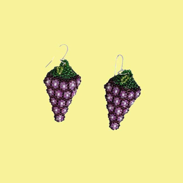 LUZ Collection - Wholesale Dangle Earrings - Beaded Indigenous Made Fruit & Veggie Earrings10