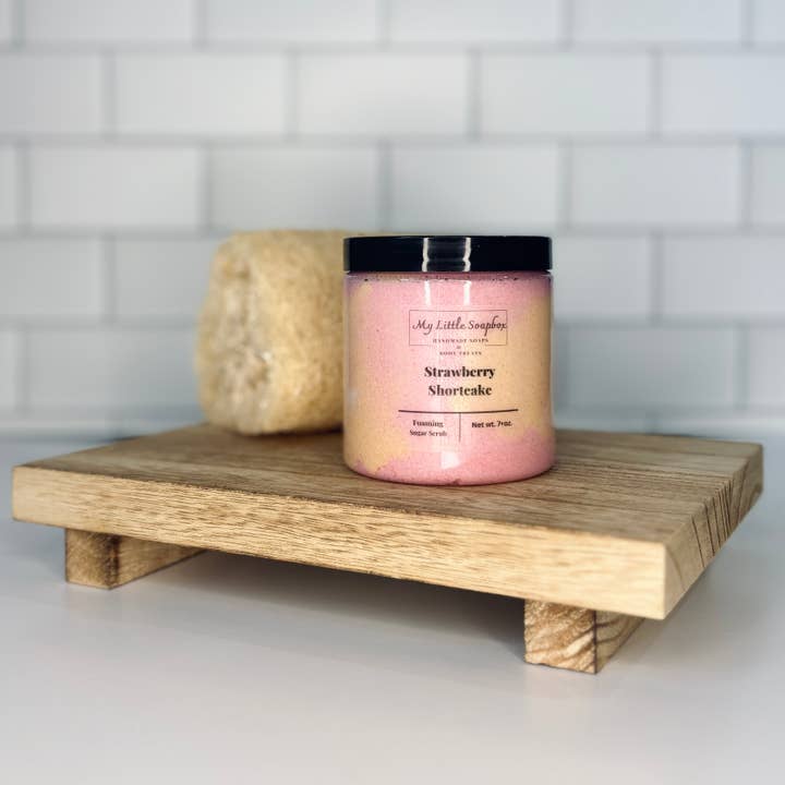 8oz Strawberry Shortcake Foaming Sugar Scrub for wholesale by My Little Soapbox