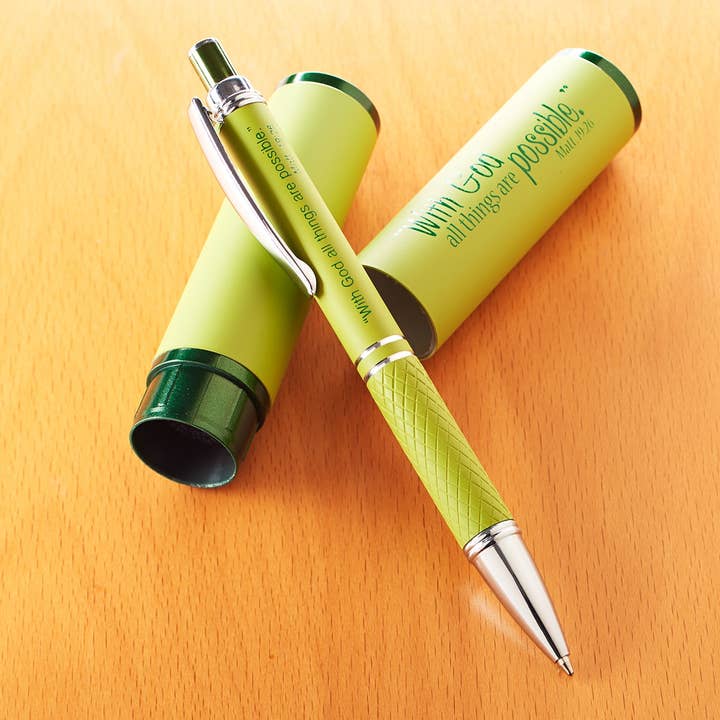 Christian Art Gifts - Wholesale Pen - Stylish Pen & Case 30pc Pre-Packed Cardboard Merchandiser