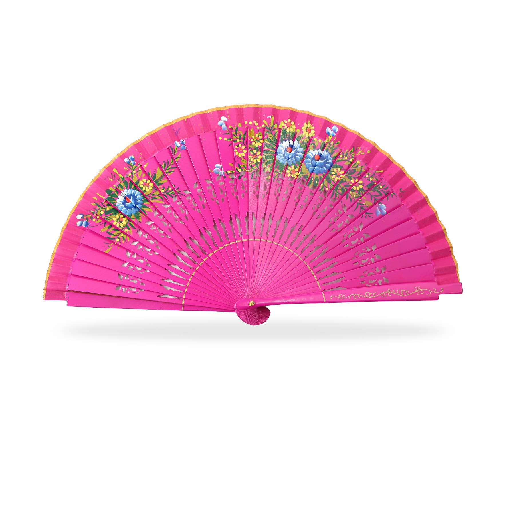 Cuatrogotas - Vente Éventails pliants en papier/festifs - Éventail en bois peint à la main, recto verso6