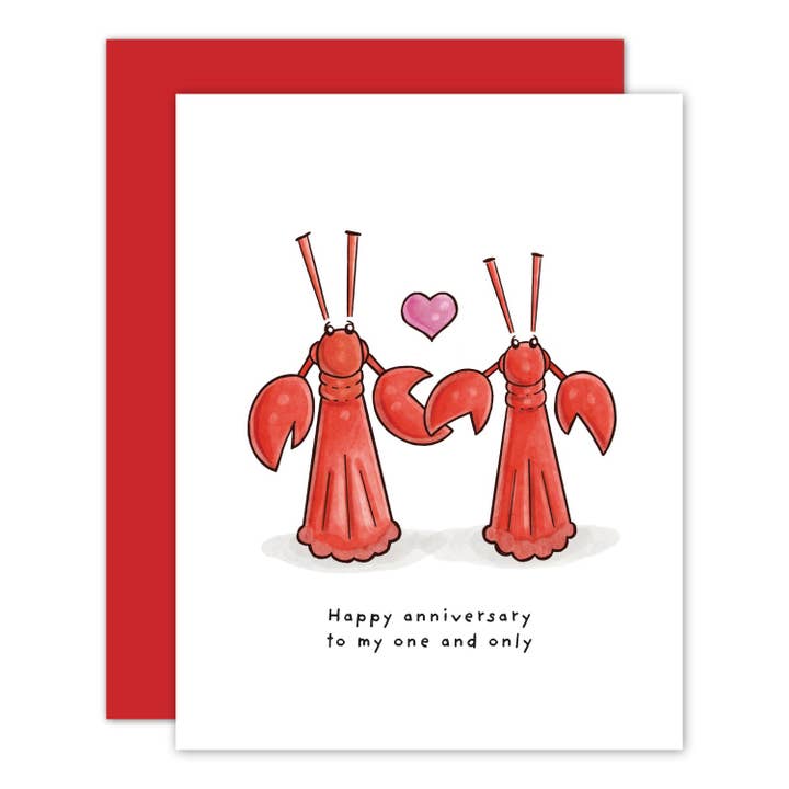 Carte d'anniversaire Little Homard pour la vente par The Lobster Studio