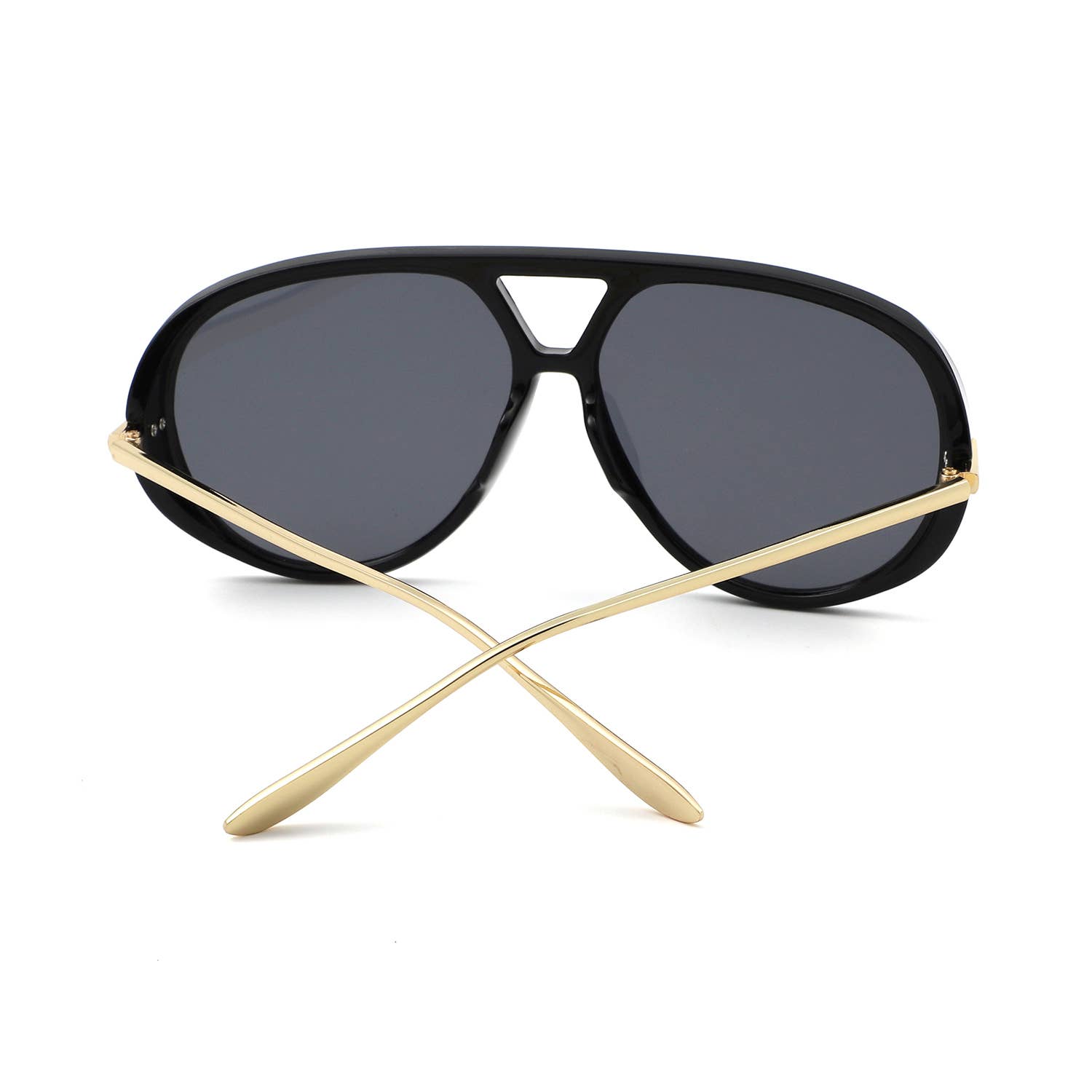 Cramilo Eyewear – wholesale Solglasögon - Dam – Retro Dubbelbrygga Djärva Mode Aviator Solglasögon3