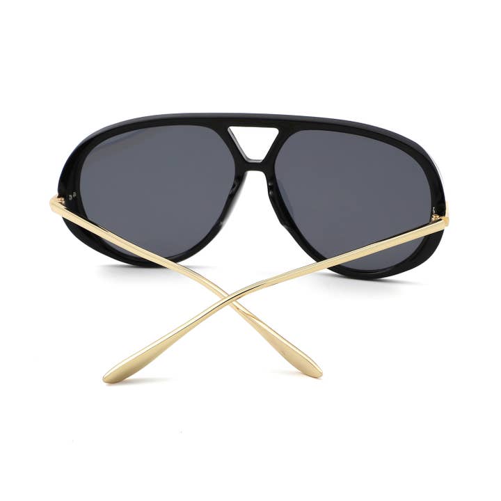 Cramilo Eyewear – wholesale Solglasögon - Dam – Retro Dubbelbrygga Djärva Mode Aviator Solglasögon3