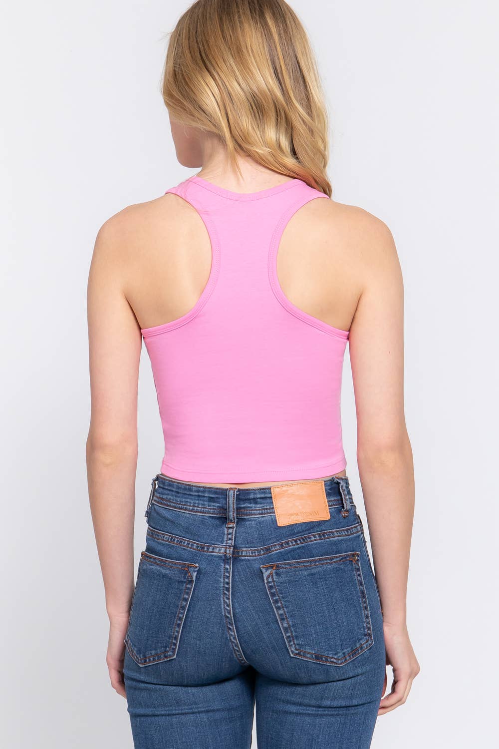 Active Basic | Active USA - Wholesale Tank Top - Women's - Racerback Cotton Spandex Jersey Crop Tank Top4