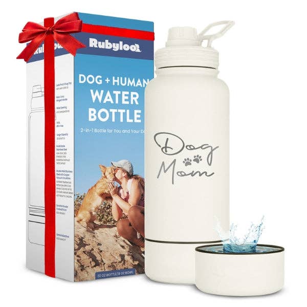 Dog + Human Water Bottle with Detachable Dog Bowl for wholesale by Rubyloo