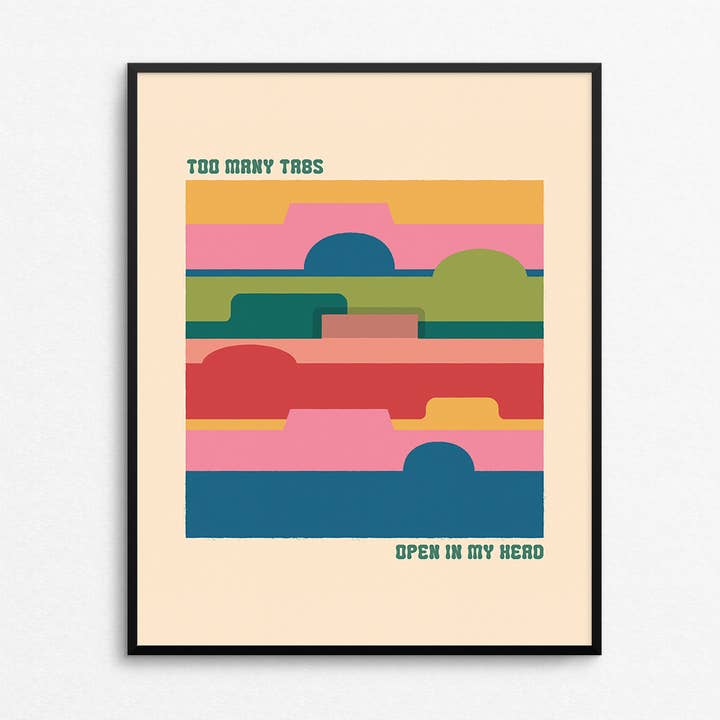 Too Many Tabs for wholesale by Mad Love Creative Co.
