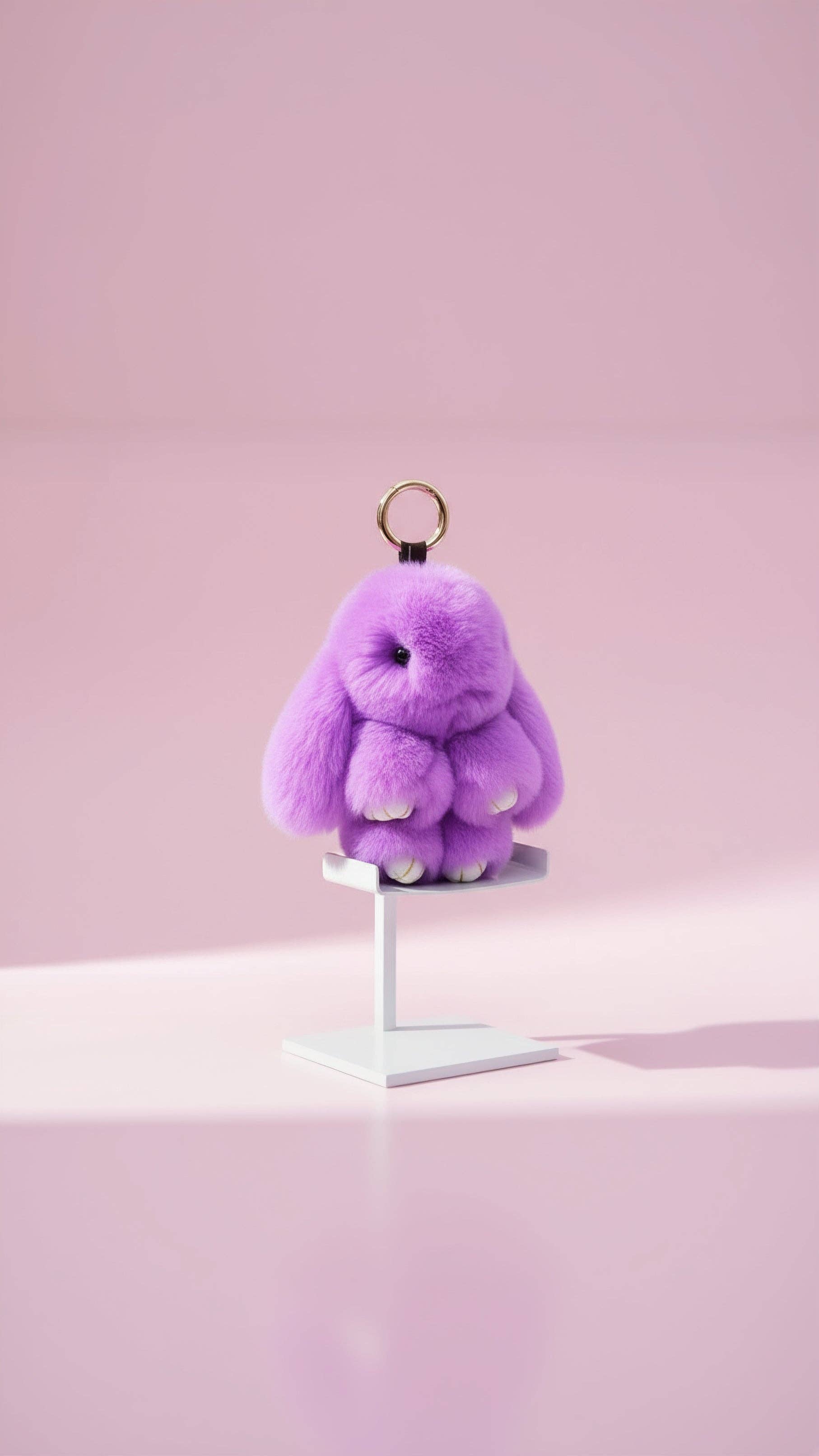 Arya Jewellery Wholesale – wholesale Keychain – Women's – Mini Fluffy Bunny Rabbit Key Ring & Bag Charm5