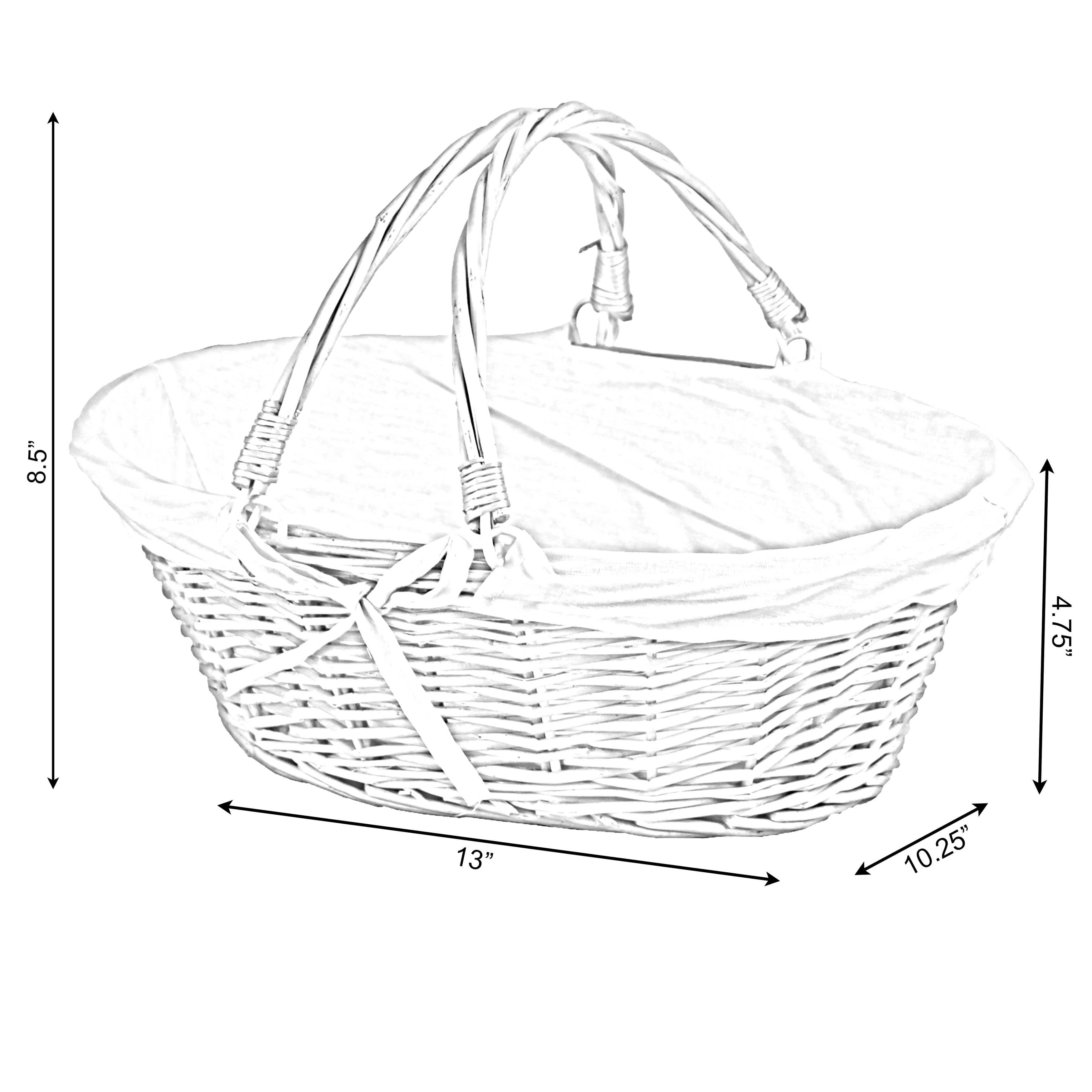 Quickway Imports - Wholesale Picnic Basket - Wicker Willow Picnic Basket with Double Drop-Down Handles1