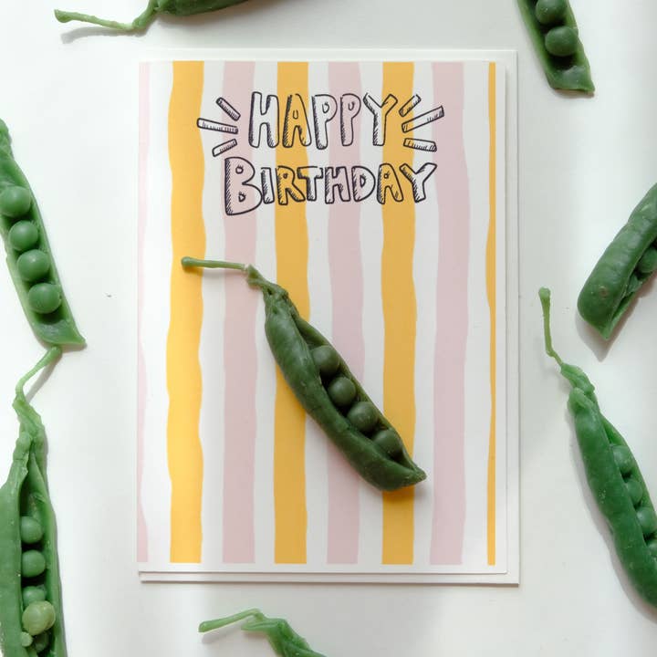 Beeswax Sweet Pea Cande Card for wholesale by Hormscent