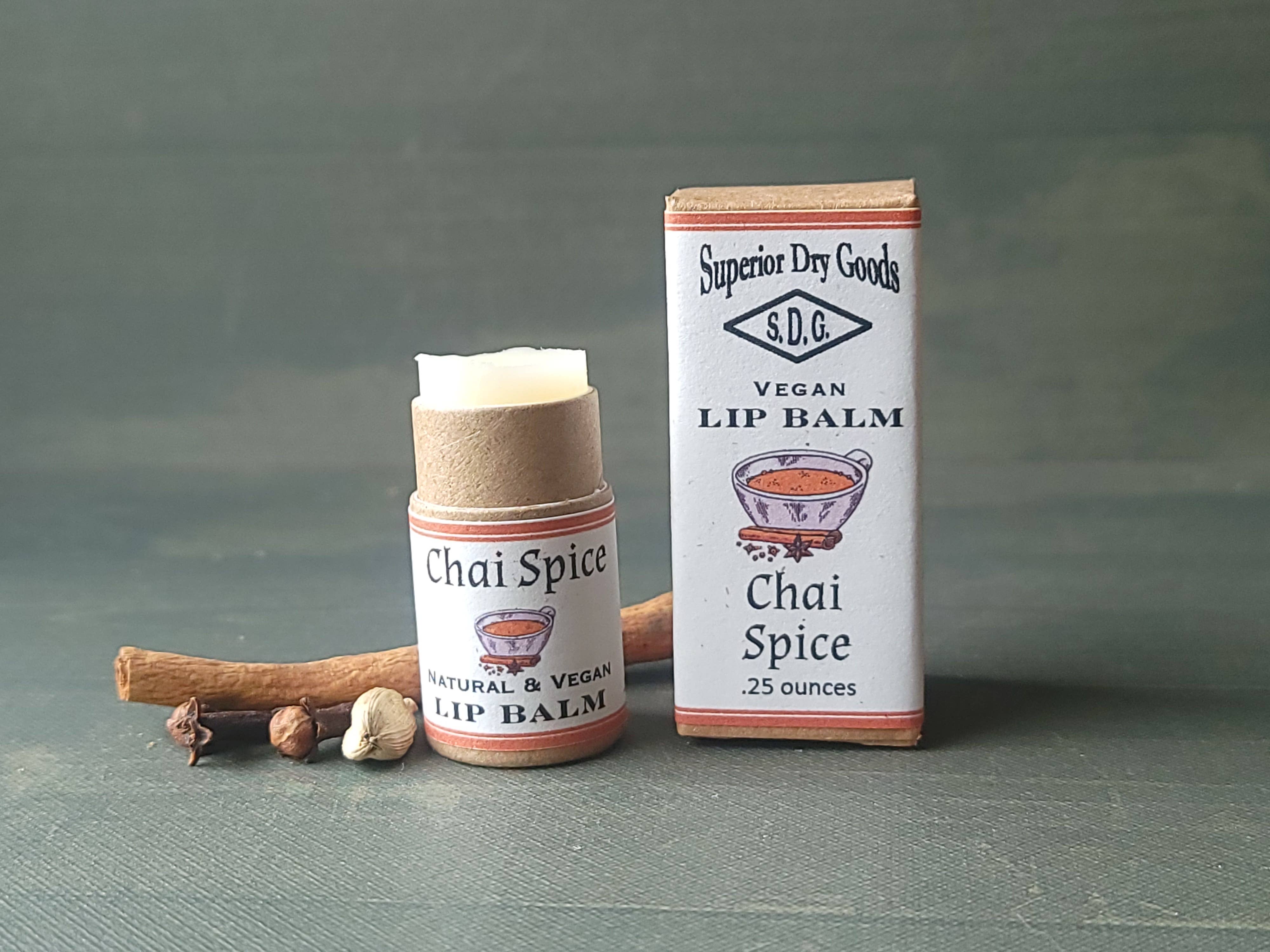Superior Dry Goods - Wholesale Lip Balm - Chai Spice Lip Balm | Paperboard Tube | All Natural3