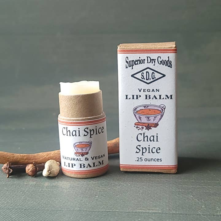 Superior Dry Goods - Wholesale Lip Balm - Chai Spice Lip Balm | Paperboard Tube | All Natural3