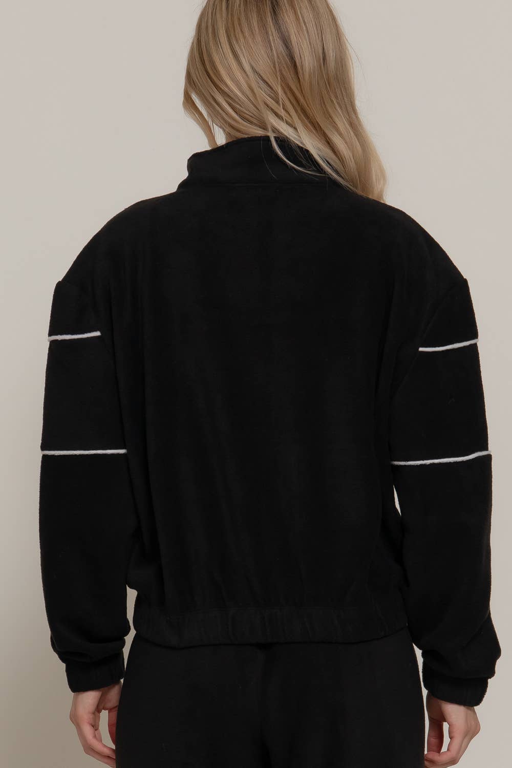 Active Basic | Active USA – wholesale Sweatshirt – Women's – Half Zip Up Mock Neck Embroidery Fleece Top14