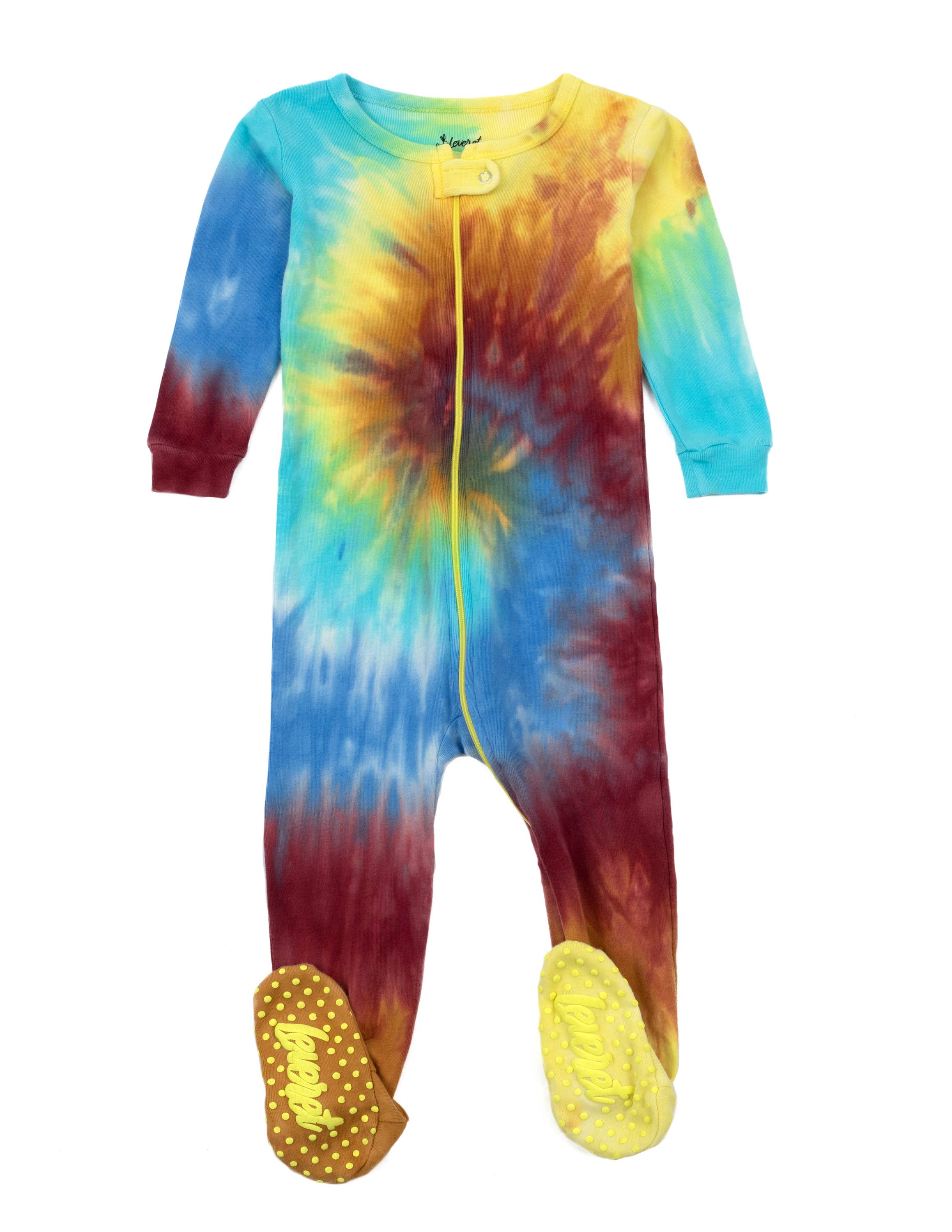 Leveret Pajamas - Vendita all'ingrosso Pigiamino - Neonati - Pigiama Tie Dye in cotone per bambini15