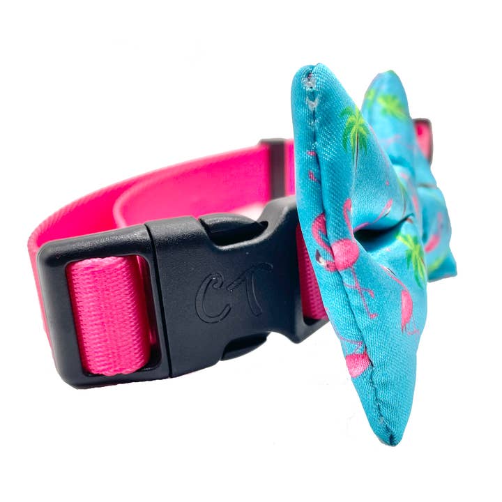 Cutie Ties – Laço – Cão por atacado – Gravata-borboleta Flamingo Miami Vice1