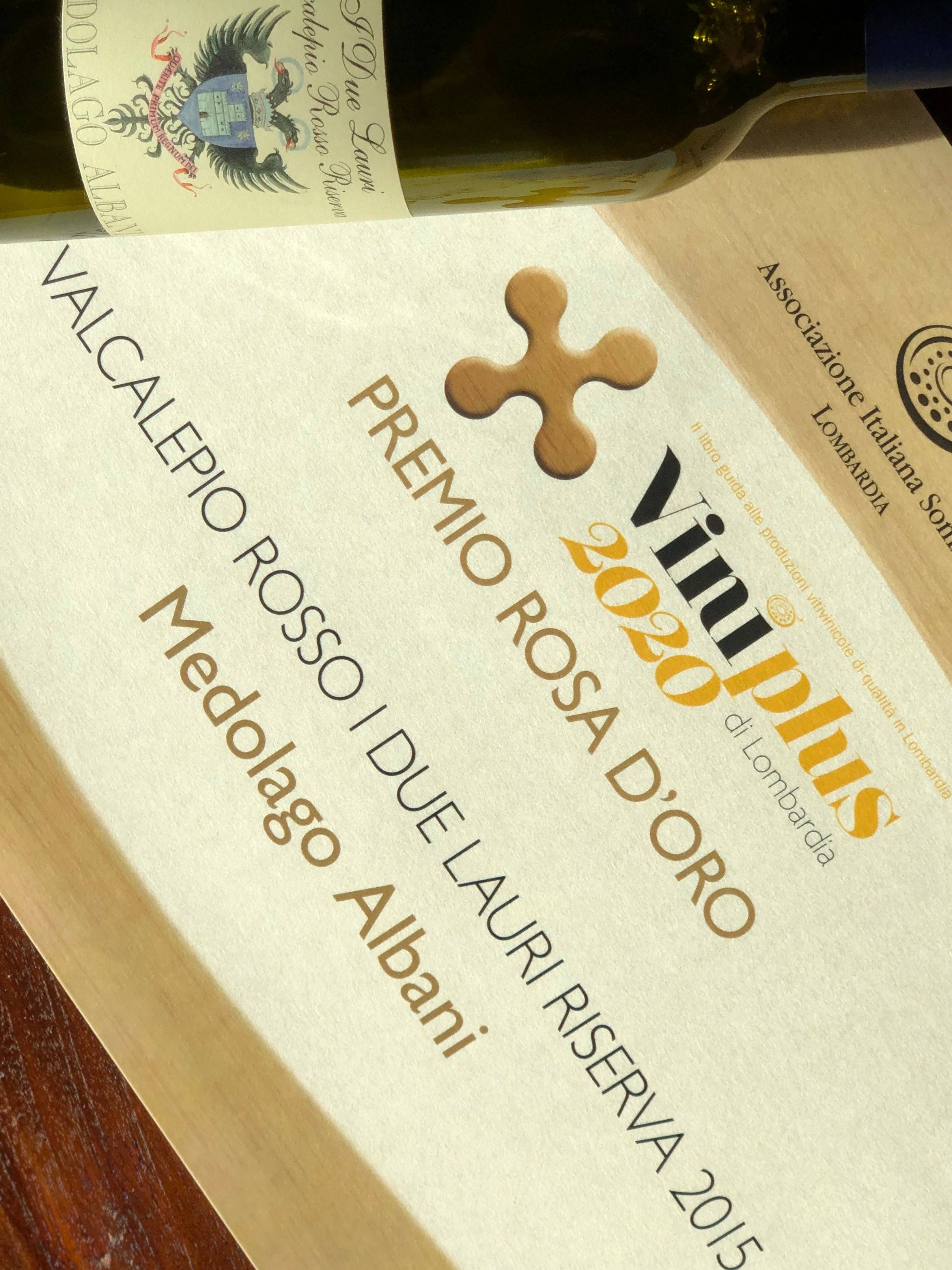 Medolago Albani - Venta al por mayor Vino tinto - «I Due Lauri» - Valcalepio D.O.C. Reserva Tinto1