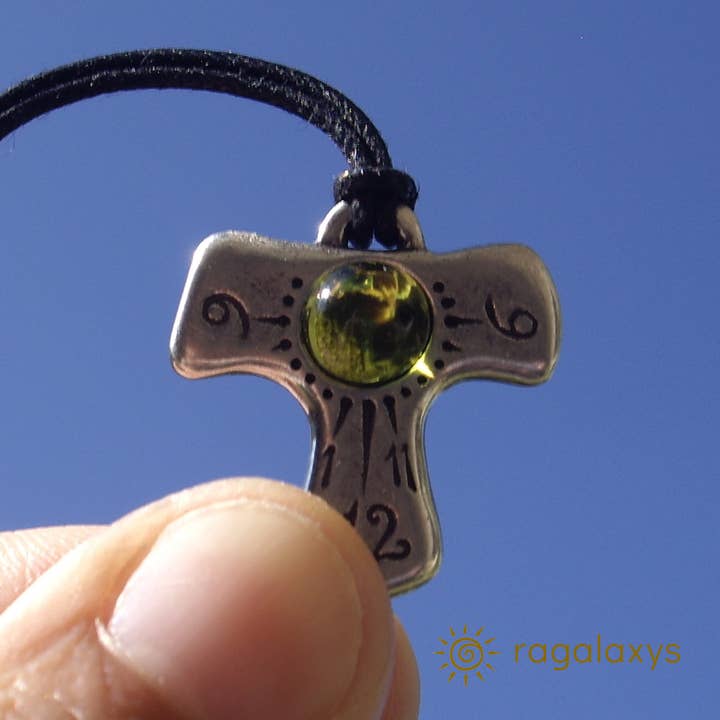 Ragalaxys - Wholesale Pendant/charm necklace - TAU Sundial Pendant - Extensible cord 45-60cm.8