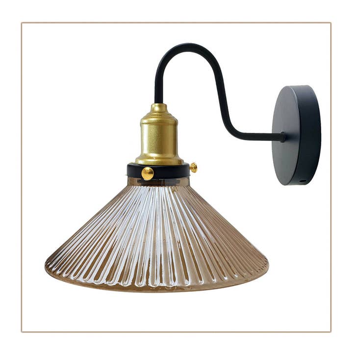 Ledsone - Wholesale Sconce - Rustic Industrial Wall Sconce Wall Lamp Light Glass Shade