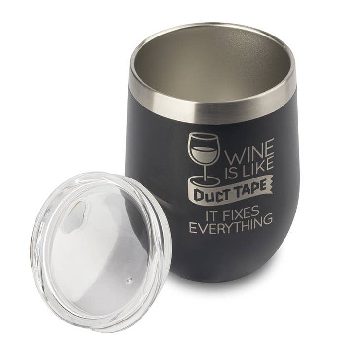 Chris’s Stuff Inc. - Wholesale Insulated Mug/Tumbler - Duct Tape - Insulated Tumbler- Black