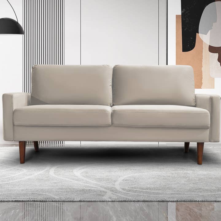 Sofa - Morris II - Square Arm Velvet Upholstery for wholesale by Coosy Home